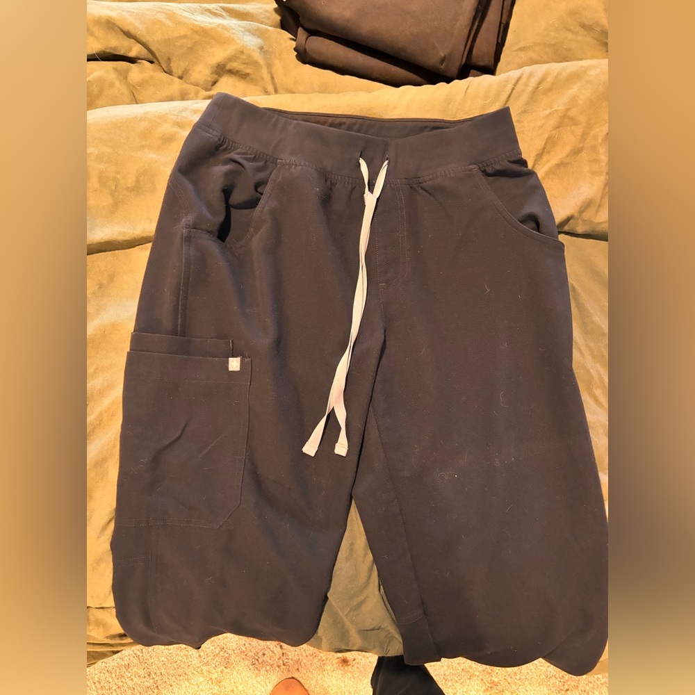 Figs pants black straight leg